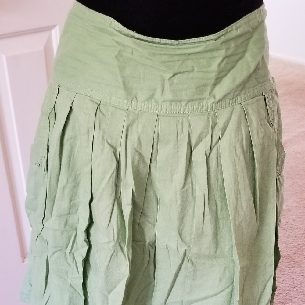 Merona Cotton Green Eyelet A-Line Skirt Size 16